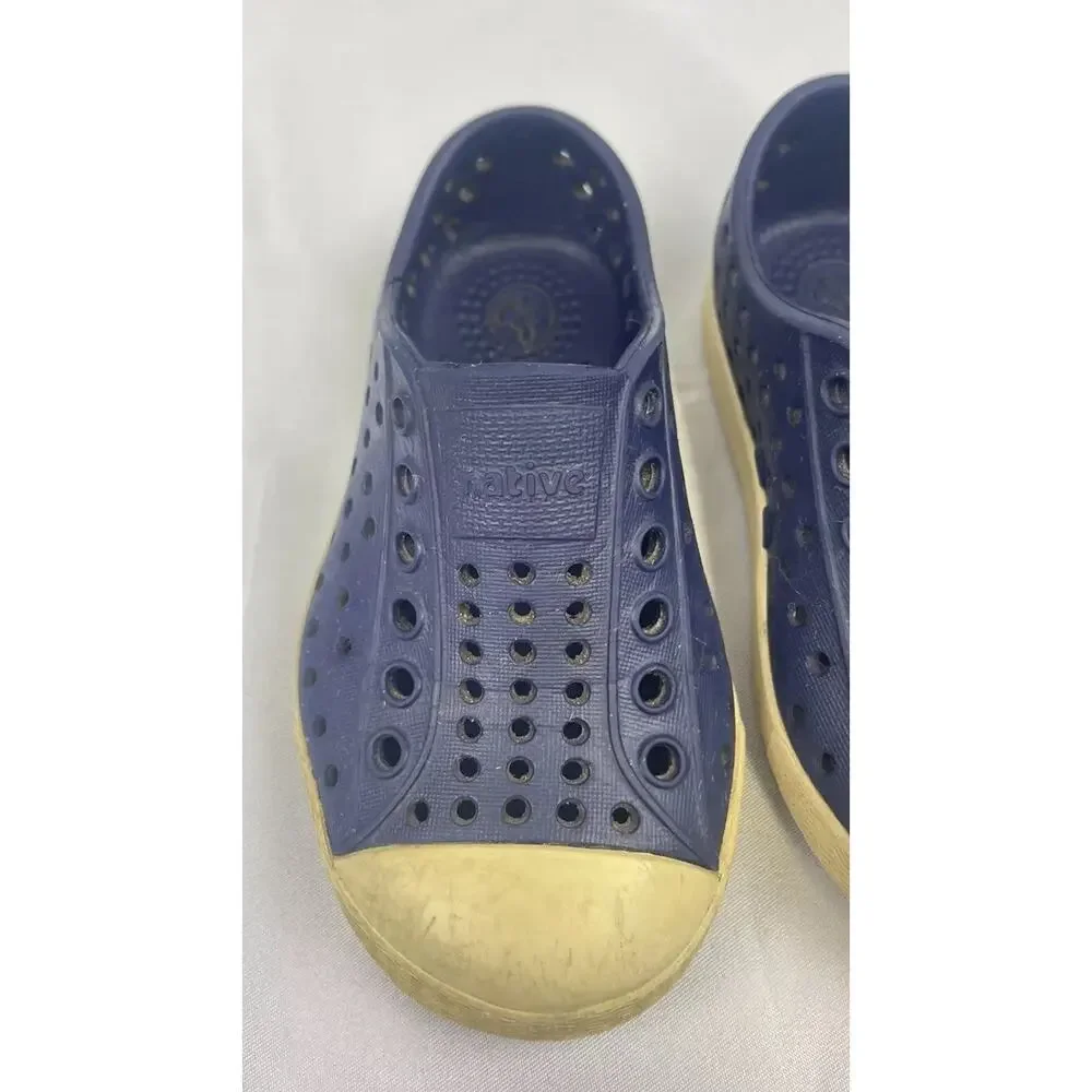 Native Shoes Jefferson Kids C6 Blue Slip On Sneakers EVA Water Sandals Toddler